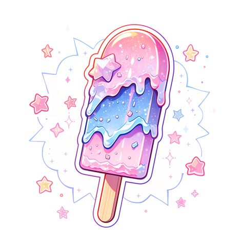 Cute Kawaii Colorful Popsicle Sticker Cute Expressions, Cute Kawaii Animals, Kids Watercolor, Kawaii Illustration, Cute Food Drawings, Cute Pokemon Wallpaper, Colorful Patterns, Halloween Drawings, Cute Kawaii Drawings