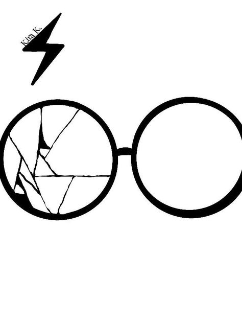 Harry Potter Lines, Harry Potter Clipart, Lightning Bolt Tattoo, Glasses Tattoo, Bolt Tattoo, Hp Tattoo, Harry Potter Glasses, Lightning Bolt, Tattoos And Piercings