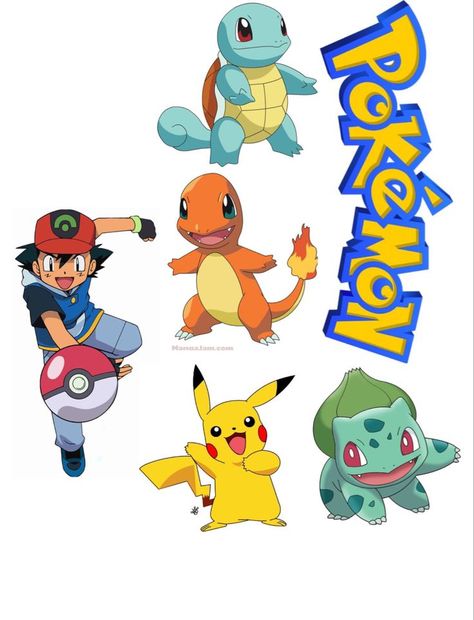 Pokemon Cake Toppers Printable, Pokemon Printables, Pokemon Cake Topper, Pokemon Cake, Pokemon Birthday Party, Pokemon Birthday, 6th Birthday Parties, Kids Cake, Recycle Plastic Bottles