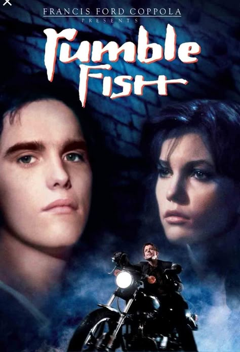 Rumble fish  (1983) Journal Pictures To Print, Movies And Series To Watch, Rumble Fish, 80s Film, The Jazz Singer, S E Hinton, Journal Pictures, Dallas Winston, Gang Culture