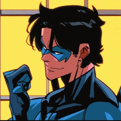 Nightwing Profile Picture, Nightwing Icon Comic, Nightwing Comic Icons, Nightwing Drawing, Comic Nightwing, Nightwing Pfp, Nightwing Aesthetic, Nightwing Icon, Nightwing Comic