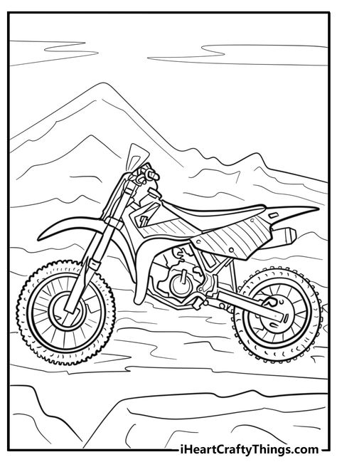 30 Dirt Bike Coloring Pages Dirt Bike Coloring Pages, Kawasaki Dirt Bikes, Honda Dirt Bike, Dirt Bike Helmets, Dirt Bike Racing, Cool Dirt Bikes, Coloring Pages Free Printable, Easy Canvas, Easy Canvas Art