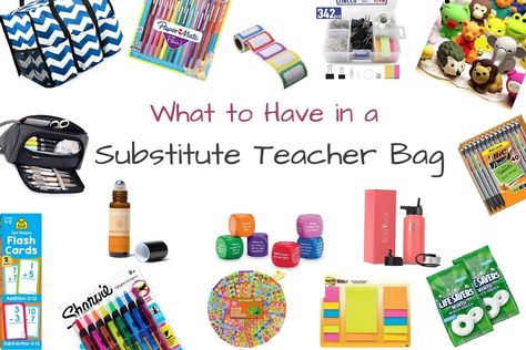 Whats In My Substitute Teacher Bag, Substitute Teacher Kit, Supply Teacher Bag, Substitute Bag Of Tricks, Substitute Must Haves, Substitute Teacher Bag Of Tricks, Substitute Teacher Supplies, Substitute Teaching Bag, Substitute Teacher Gifts