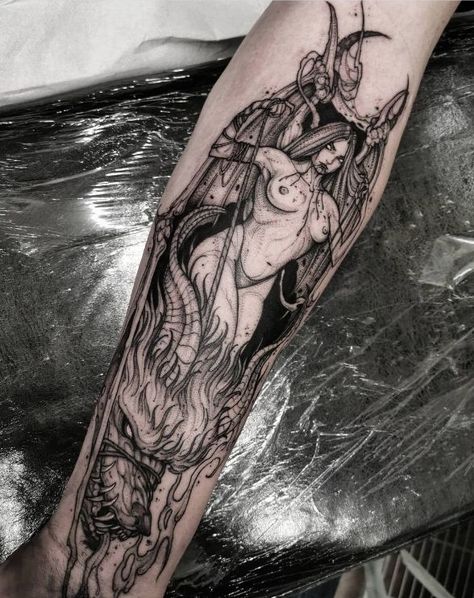 Every one of us has deep and dark fantasies you won’t share with the world. But a succubus tattoo is a great possibility to admit your inner world. Succubus Tattoo, Demon Tattoo, Fantasy Tattoos, Floral Tattoo Sleeve, Creepy Tattoos, Gothic Tattoo, Dark Art Tattoo, Tattoo Style Drawings, Fairy Tattoo