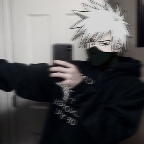 Kakashi Real Life, Kakashi Hatake Face, Anime Snapchat, Marshmello Wallpapers, Futurisme Retro, Anime Photo Profile Dark, Bakugou Manga, Hatake Kakashi, Naruko Uzumaki