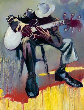 From the Musicians & Poets Series - Medium: Mixed Media on Canvas Gabe Leonard, Arte Jazz, King Snake, Blues Art, John Lee Hooker, Art Musical, Blues Artists, Jazz Art, Music Painting