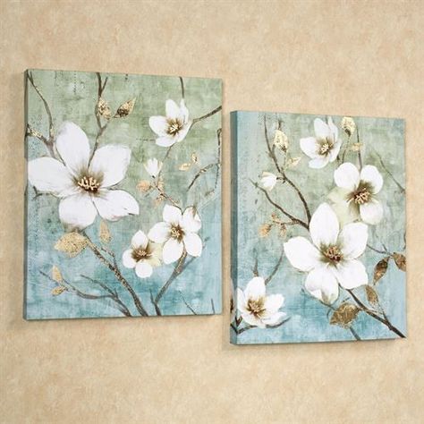 Flower Canvas Art, Bedroom White, Floral Wall Art Canvases, Soyut Sanat Tabloları, Canvas Picture, Flowers Wall, Decor Fashion, Flower Canvas, Flower Art Painting