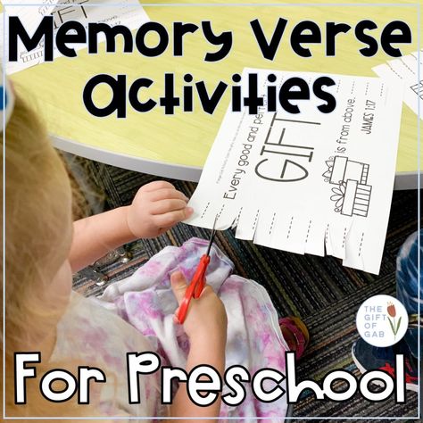 Bible memory verse activities for preschoolers Memory Verse Activities, Preschool Bible Activities, Memory Verse Games, Memory Activities, Preschool Bible, Activities For Preschoolers, Bible Activities, Memory Verse, Preschool Games