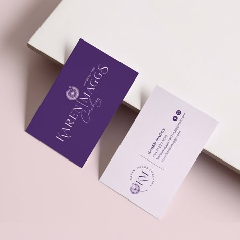 Cosmetic Business Cards, Spa Logo Design, Gem Design, Of Logo Design, Pink Business Card, Qr Code Business Card, Purple Cards, Visiting Card Design, Luxury Branding Design