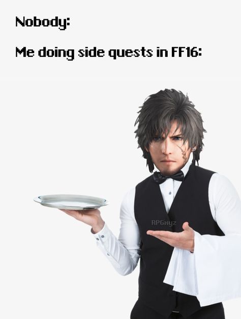 Clive Final Fantasy Xvi, Fantasy Train, Squall Final Fantasy Viii, Brotherhood Final Fantasy Xv, Bi Culture, Final Fantasy Xv Ignis, Clive Rosfield, Final Fantasy Memes Funny, Side Quest