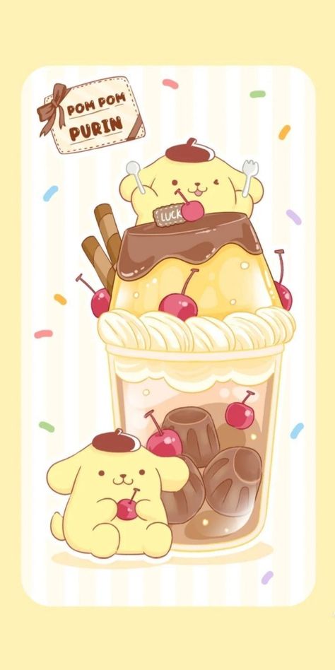 Pom Pom Purin, Walpaper Hello Kitty, Hello Kitty Crafts, Iphone Wallpaper Kawaii, Cute Panda Wallpaper, Kitty Drawing, Hello Kitty Drawing, Hello Kitty Backgrounds, Sanrio Wallpaper