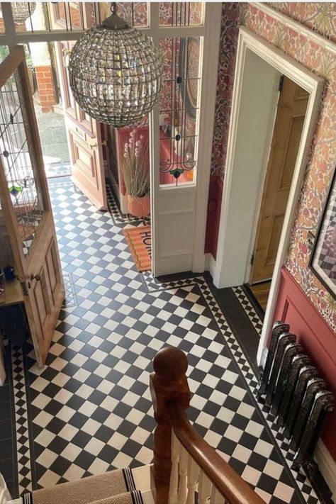 Victorian Hallway, Tiled Hallway, Edwardian House, Hallway Designs, Dream House Interior, Dream House Decor, Interior Inspo, House Inspo, My New Room