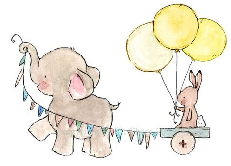 17 Best ideas about Baby Elephant Drawing on Pinterest | Elephant ... Baby Elefant, Bunny Decor, Elephant Nursery, Elephant Art, Art Et Illustration, A Bunny, An Elephant, Art And Illustration, Baby Art