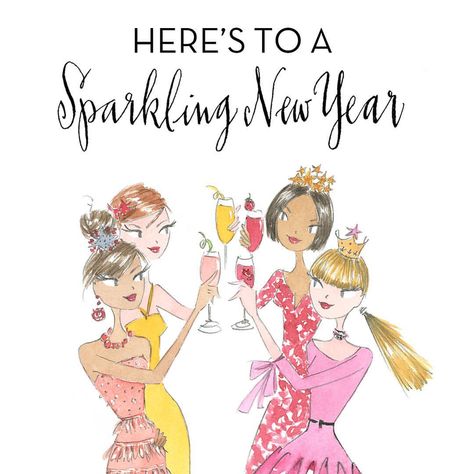 332 Likes, 27 Comments - Anne Keenan Higgins (@annekeenanhiggins) on Instagram: “Happy New Years...all the best for 2018!!! ” Anne Keenan Higgins, New Year Illustration, Body Shop At Home, Friends Illustration, Happy New Year Quotes, Happy New Years, Happy New Year Images, Happy New Year 2024, Happy New Year Greetings