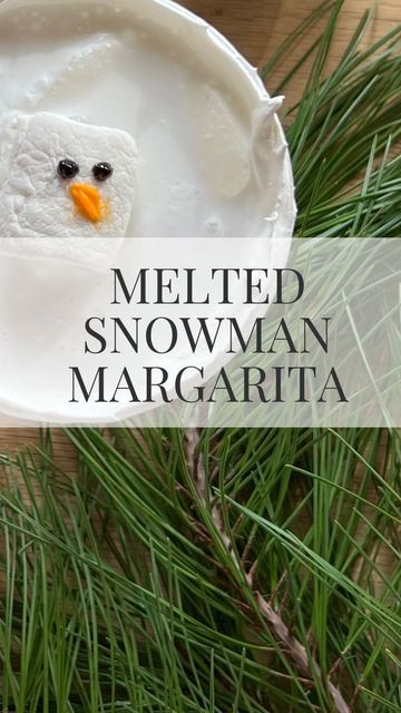 Melted Snowman Drink, Snowman Mimosa, Melted Snowman Cocktail, Coconut Snowman, Snowball Drink, Winter Margarita, Snowman Cocktail, Elf Themed Christmas Party, Snowman Recipes