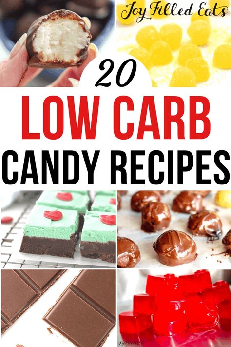 Are you looking for a sweet treat to help you stay on your low carb lifestyle? I've found 20 delicious and decedent low carb keto candy recipes to help you stay on track while still enjoying your favorite sweet candies. Low Carb Candy Recipes, Keto Candy Recipes, Low Carb Christmas Treats, Keto Sweet Treats, Low Calorie Candy, Sugar Free Candy Recipes, Thm Candy, Low Carb Holiday Recipes, Chocolate Bar Recipe