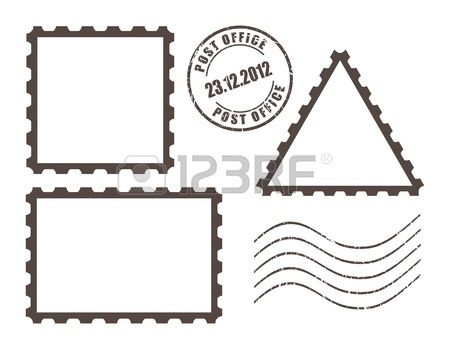 Blank post stamps, vector illustration Stock Vector Postal Card Ideas, Stamp Drawing, Postal Card, Office Stamps, Free Postcards, Postcard Stamps, Free Vintage Printables, Post Stamps, Stamp Carving