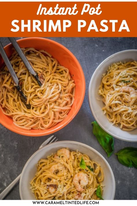 Instant Pot Shrimp Linguine is a quick meal that comes together quickly and easily in the Instant Pot, and is guaranteed to become a weeknight favorite! #easy#weeknight #pasta #instantpot #instapot Meal Ideas For Families, Easy Weeknight Pasta, Instant Pot Shrimp, Shrimp Pasta Recipes Easy, Weeknight Pasta, Shrimp Linguine, Potted Shrimp, Instant Pot Pasta Recipe, Hearty Beef Stew