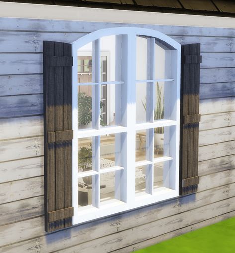 sUE'S WINDOW Sims 4 Cc Farmhouse Windows, Sims Windows, Outdoor Window Decor, Sims 4 Cottage, Cottage Windows, Cc Furniture, Farmhouse Windows, Windows Me, Sims 4 Cc Furniture