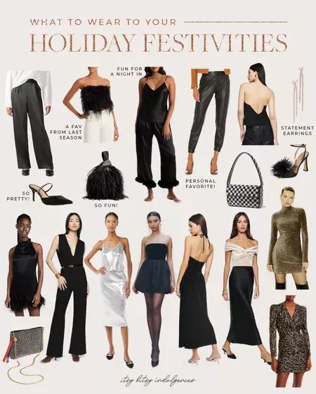 I've put together a whole list of holiday party outfit ideas for the upcoming holiday festivities this season. Most are from either Reformation or Bloomingdales but they're all so elegant. I love this time of year and can't wait to get dressed up in these outfits! | holidays, style, outfits, dress up, parties, inspiration, glam, dresses, fancy, formal Chic Holiday Party Outfit, Holiday Party Outfit 2023, Fancy Christmas Party Outfit, Formal Holiday Party Outfit, Holiday Work Party Outfit, Fancy Christmas Party, Chic Holiday Party, Holiday Party Outfit Work, Holiday Party Outfit Ideas