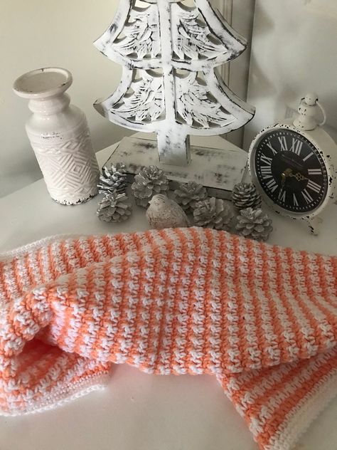 Excited to share this item from my #etsy shop: Baby Blanket, Crochet Peach and White, Crochet Baby Blanket, Crochet White and Peach Blanket, Modern Design, White and Peach Blanket, Baby Peach Blanket, White Crochet Baby Blanket, Crochet Peach, Crochet White, Crochet Car, Car Seat Blanket, Crochet Baby Blanket, Blanket Crochet, Handmade Blanket