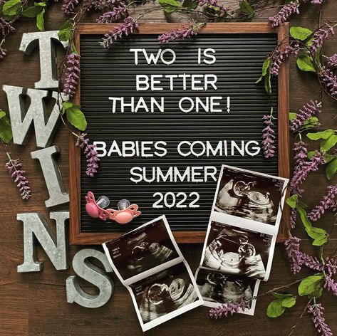 Ali Quiroz on Instagram: “Absolutely excited to finally share the news! Can’t wait to be a mother to these two already loved baby girls!” Twin Pregnancy Announcement Sibling, Twins Arrival Announcement, Pregnancy Announcement For Twins, Cute Twin Pregnancy Announcement, Twin Baby Announcements, Twin Pregnancy Announcement, Gender Reveal Announcement, Baby Due Date, Cute Baby Announcements