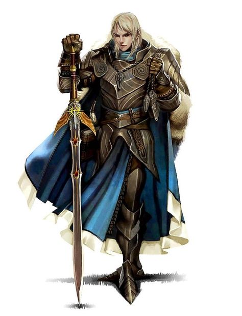 Male elf knight / fighter / paladin Fantasy Character Art for your DND Campaigns - Album on Imgur Dnd Elves, Male Elf, Elf Warrior, Half Elf, Illustration Fantasy, Pathfinder Character, Heroic Fantasy, High Elf, Male Character