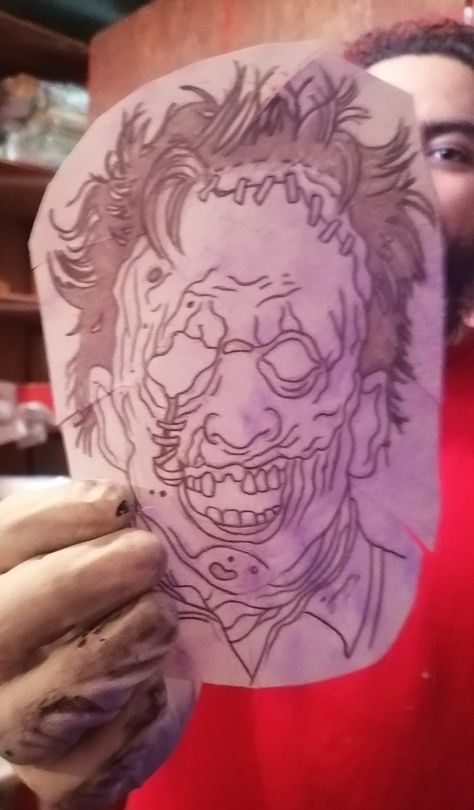 Texas Chainsaw Tattoo Ideas, Texas Chainsaw Drawing, Leatherface Tattoo Ideas, Texas Chainsaw Mascara Tattoo, Leather Face Tattoo, Texas Chainsaw Tattoo, Leatherface Drawing, Leatherface Fan Art, Leatherface Tattoo