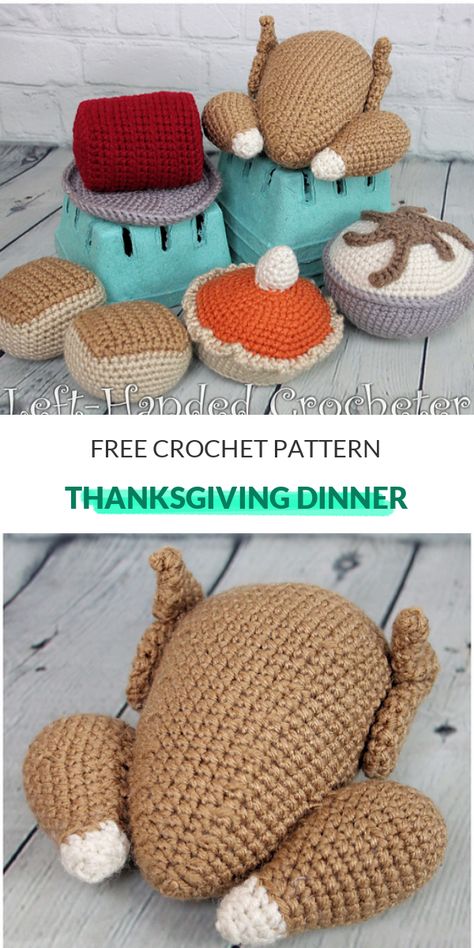 Thanksgiving Crochet Patterns, Pumpkin Patterns Free, Thanksgiving Crochet, Crochet Pumpkins, Southern Plate, Basic Stitches, Halloween Crochet Patterns, Food Patterns, Crochet Food