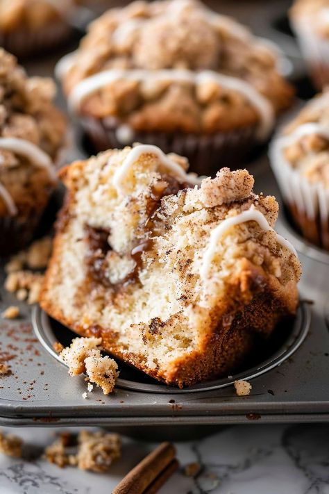 These coffee cake muffins are everything I love about classic coffee cake but in a convenient handheld package. They're sweet, spiced, and melt in your mouth moist. Cinnamon Coffee Cake Muffins, Coffee Cake Muffin Recipes, Fall Muffins, Classic Coffee Cake, Coffee Muffins, Coffee Cake Muffins, Cinnamon Coffee Cake, Cake Muffins, Homemade Muffins