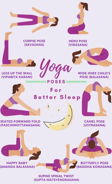 Yoga Poses For Sleep, Ancient Medicine, Yoga Routines, Night Routines, Wall Yoga, Sleeping Tips, Evening Yoga, Healthy Bodies, Best Yoga Poses