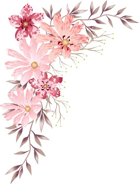 Pink watercolor flower isolated Floral Png Vector, Pink Flower Png, Flower Lockscreen, Watercolor Flowers Png, Flower Png Images, Childcare Activities, Pink Watercolor Flower, Floral Border Design, Money Envelopes