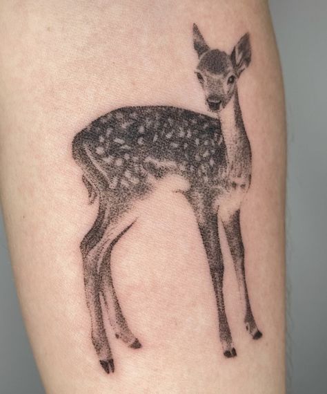 Fawn Reference, Tattoos Freedom, Baby Deer Tattoo, Fawn Tattoo, Courage Tattoos, Doe Tattoo, Tattoos Love, Freedom Tattoos, Bunny Tattoos