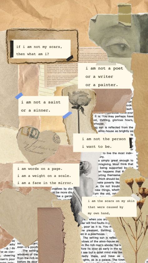 #sjb #poem #poetry #collage #papercollage #vintage #scars #sin Poetry Collage Wallpaper, Poem Collage Ideas, Poem Collage, Poetry Collage, Collage Poetry, Writing Aesthetic, Case Ideas, Vintage Wallpaper, Paper Collage