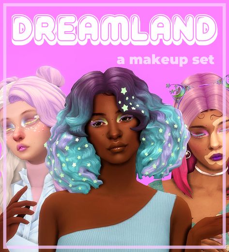 Sims Dyed Hair Cc, Sims 4 Cc Cute Makeup, Sims 4 Cc Maxis Match Scene Hair, Sims 4 Gyaru Cc Maxis Match, Sims 4 Cc Colorful Hair Maxis Match, Sims4 Maxis Match Cc, Sims 4 Monster High Cc Maxis Match, Sims 4 Cas Mods, The Sims 4 Skin