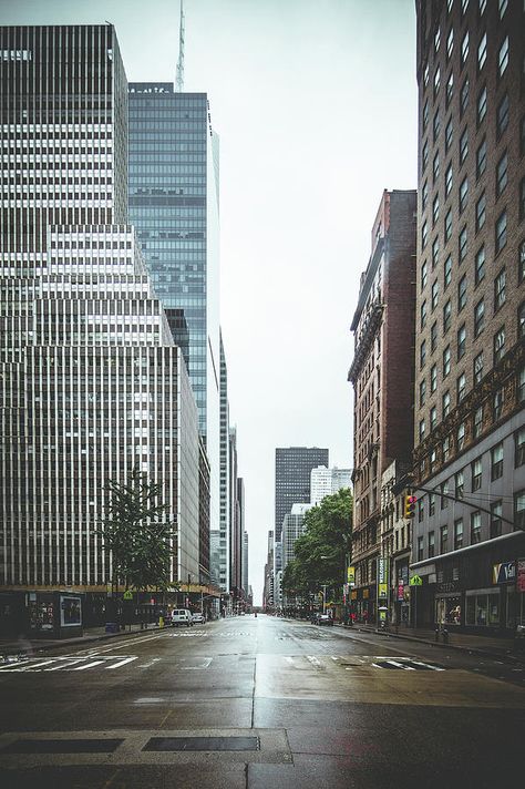 Nyc Photograph - Empty Streets - New York City by Thomas Richter Lockdown Photography, Empty Street, City Streets Photography, Street Background, Chicago Aesthetic, World Street, Nyc Manhattan, New York Photos, Bryant Park