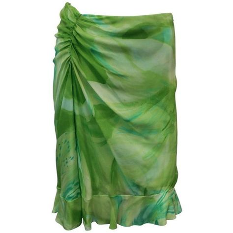 Green Silk Skirt Outfit, Silk Skirt Outfit Classy, Green Silk Skirt, Silk Skirt Outfit, Green Floral Skirt, Laura Bush, Skirts Green, Frilly Skirt, Nancy Reagan