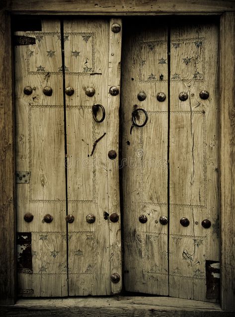 Ancient doors. Close-up image of ancient doors , #Aff, #doors, #Ancient, #Close, #ancient, #image #ad Morrocan Doors, Ancient Doors, Medieval Door, Reclaimed Building Materials, Old Wooden Doors, Vintage Doors, Cool Doors, Rustic Doors, Antique Doors