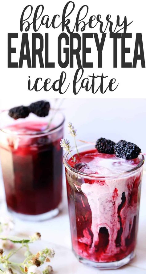 Blackberry Iced Tea, Iced Tea Latte, Blackberry Tea, Iced Tea Recipe, Tea Latte Recipe, Tea Drink Recipes, Drink Recipes Nonalcoholic, Usa Food, Iced Tea Recipes