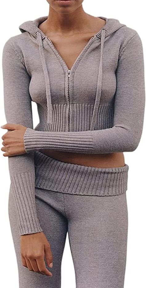 WomenRibbed #Women #RibbedKnit #Ribbed #Knit2 #Knit #2Piece #2 #PieceOutfits #Piece #Outfits2023 #Outfits #2023Long #2023 #LongSleeve #Long #SleeveZip #Sleeve #ZipUp #Zip #UpHooded #Up #HoodedHigh #Hooded #HighWaist #High #WaistWide #Waist #WideLeg #Wide #LegSkinny #Leg #SkinnyPants #Skinny #PantsSet #Pants #SetLoungewear #Set #Loungewear High Waisted Shorts Outfit, Hooded Crop Top, Sweatshirt Y2k, Crop Pullover, Trouser Outfits, Sweatsuit Set, Cropped Pullover, Top Streetwear, 90s Streetwear