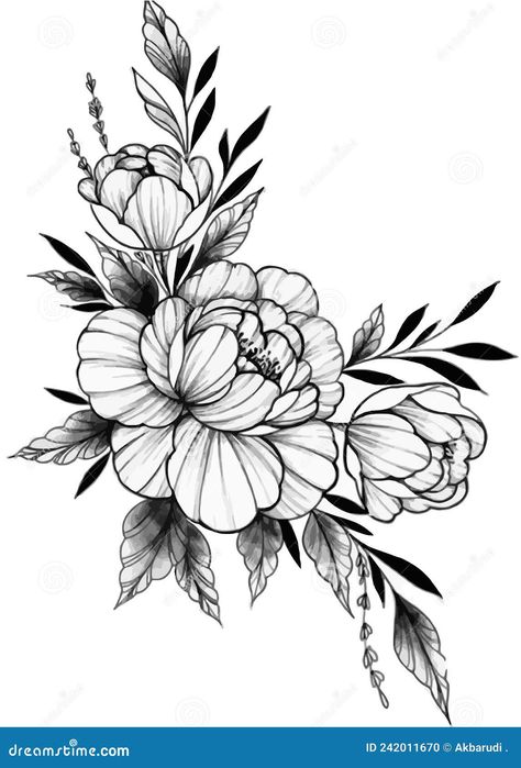 Rose Drawing Tattoo, Flower Tattoo Drawings, Idee Cricut, Floral Tattoo Sleeve, Floral Tattoo Design, Shoulder Tattoos For Women, Flower Tattoo Designs, Tattoo Design Drawings, Sleeve Tattoo