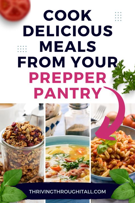 How to Cook Delicious Meals from Your Prepper Pantry: A Beginner's Guide to Stockpile Cooking - Thriving Through It All Preppers Pantry, Granola Recipe Homemade, Breakfast Options, Cooking Basics, Batch Cooking, Homemade Granola, Canned Chickpeas, Granola Recipes, Learn To Cook