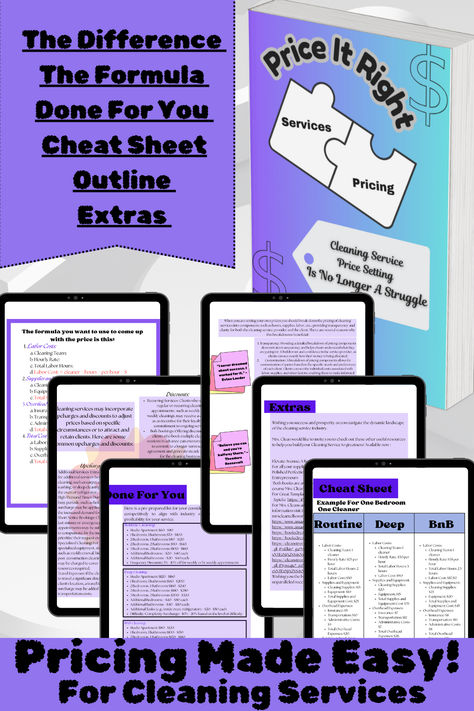 HOW TO PRICE YOUR CLEANING SERVICES STEP BY STEP AND MAXIMIZE YOUR PROFIT!! how to price each home with a laid out formula for you to easily price your service each time! Table Graphs,example house pricing, vin diagram to show differences, Discounts and up charges, Free resource Cleaning Service Pricing How to Price Cleaning Services  cleaningtips #cleaningbusiness #smallbusiness #cleaning Vin Diagram, Cleaning Services Prices, Marketing Inspiration, Job Quotes, Pinterest Growth, Small Business Resources, Time Table, Pricing Guide, Residential Cleaning