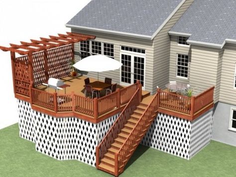 Side privacy screen and pergola Small Pergola, Deck Privacy, Pergola Swing, Carport Designs, Pergola Design, Deck Designs Backyard, Privacy Walls, Deck With Pergola, Decks Backyard