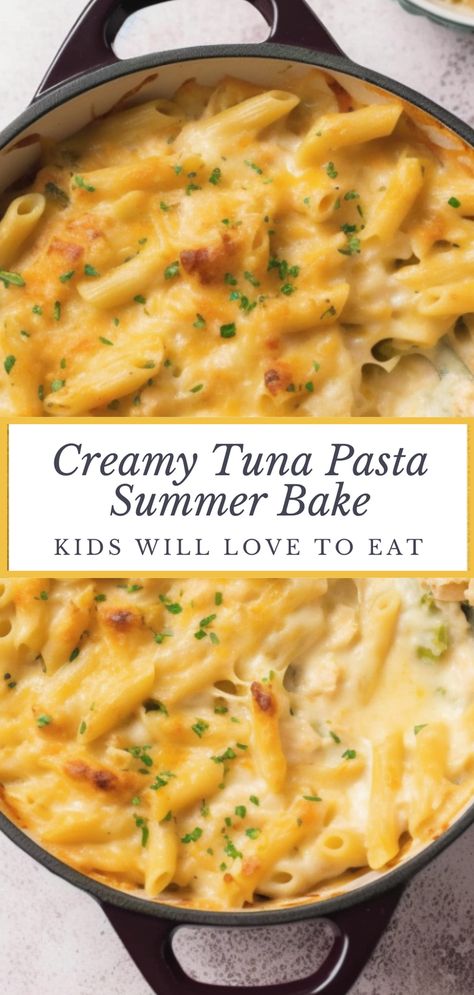 Prepare this popular tuna bake with a vibrant yellow color to accompany grilled meat or seafood in your next potluck dinner Cheesy Tuna Pasta, Yellow Tail Tuna Recipe, Recipes With Tuna Can, Tuna Pasta Recipes, Smoked Salmon Risotto, Creamy Tuna Pasta Bake, Fertility Food, Pasta Summer, Pasta Tuna