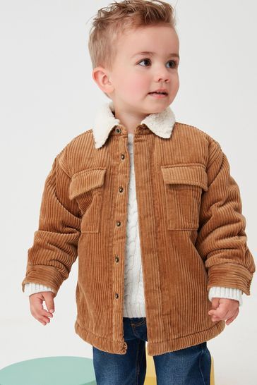 Tan Brown Borg Lined Cord Shacket (3mths-7yrs) Kid Boy Outfits, Tan Shirt Outfit, Baby Picture Outfits, Corduroy Sherpa Jacket, Bebe Clothing, Body Con Dress Outfit, Shirts For Boys, Tan Shirt, Zara Boys