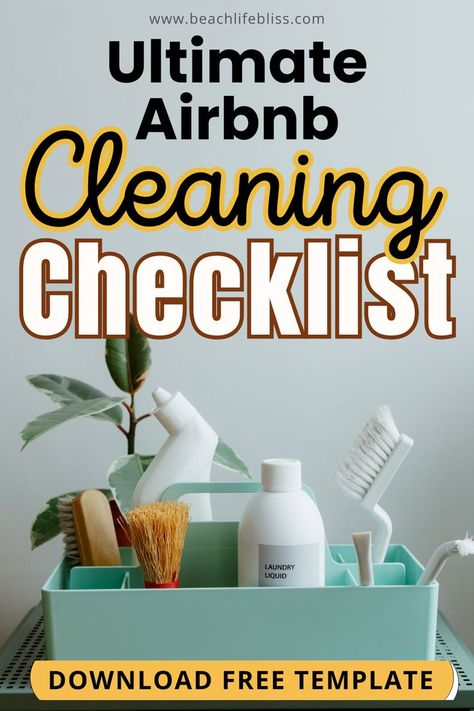 In this blog post, we’re excited to provide you with a free, downloadable Airbnb cleaning checklist template that will prove invaluable in ensuring your property is consistently spotless for every guest. #cleaningtips #hacks #checksheet Guest Welcome Baskets, Airbnb Cleaning Checklist, Airbnb Checklist, Airbnb Hosting, Cleaning Checklist Template, Welcome Baskets, Airbnb Rentals, Cleaning Companies, Laundry Liquid