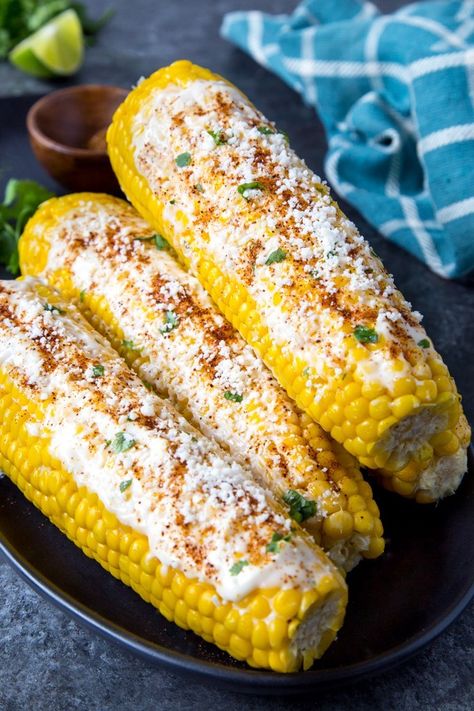 Mexican Street Corn {Instant Pot} | Healthy Instant Pot Recipes Mexican Street Corn Instant Pot, Corn Instant Pot, Instant Pot Healthy, Mexican Side Dish, Mexican Side, Healthy Instant Pot, Mexican Side Dishes, Easy Potato Salad, How To Cook Corn