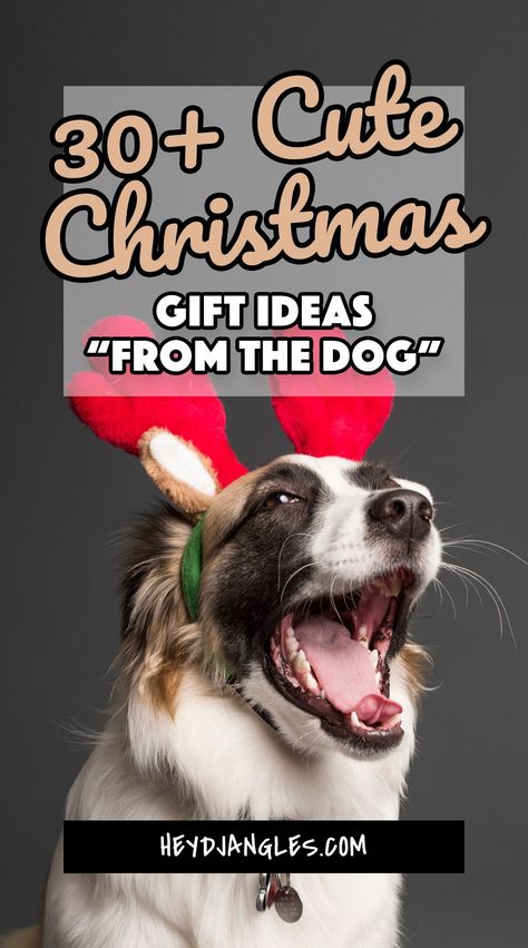 From sweet gifts for dog moms, dads, and grandpaw-rents, to personalized gifts for pet parents and dog lovers that'll be treasured for years to come, check out over 30 cute Christmas gifts to give "from the dog" right here! #giftguide #fromthedog #doglover #giftideas Dog Grandparents Gift Ideas, Christmas Gifts For Dog Daycare, Pet Christmas Gifts Ideas, Christmas Gifts From Dog, Dog Daycare Christmas Gifts, Christmas Gifts For Dog Owners, Dog Christmas Ideas Gift, Pet Gifts For Owner, Dog Gifts For Christmas