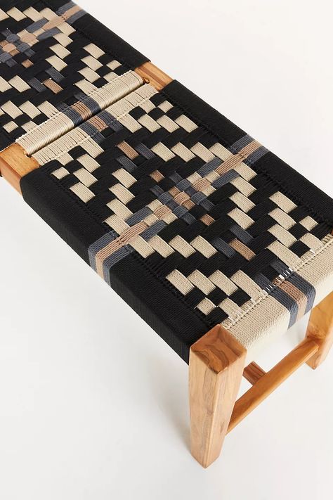 Masaya & Co. Teak Masaya Bench | Anthropologie Natural Wood Texture, Teak Bench, Woven Furniture, Sustainable Furniture, Bhldn Weddings, Teak Furniture, Wood Bench, Taos, Candle Shop